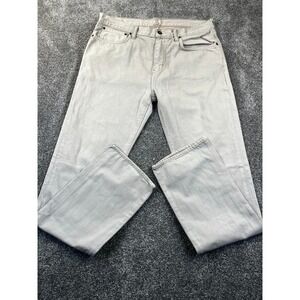 J Crew Jeans Men's 34W 34L Denim Mid Rise Straight 34"‎ Inseam Flat Front Beige